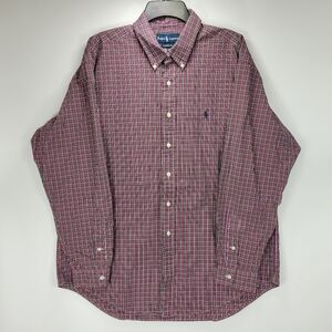 Polo Ralph Lauren Classic Fit Vintage Long Sleeve Button Shirt Mens XL Plaid